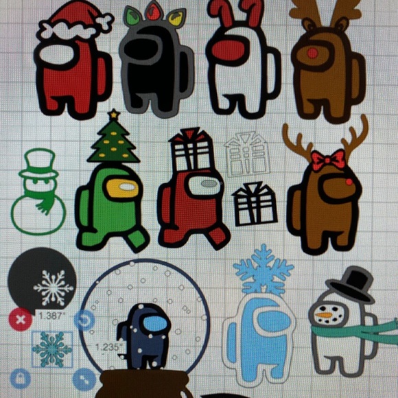 Among us stickers - permanent, waterproof vinyl - Picture 5 of 6